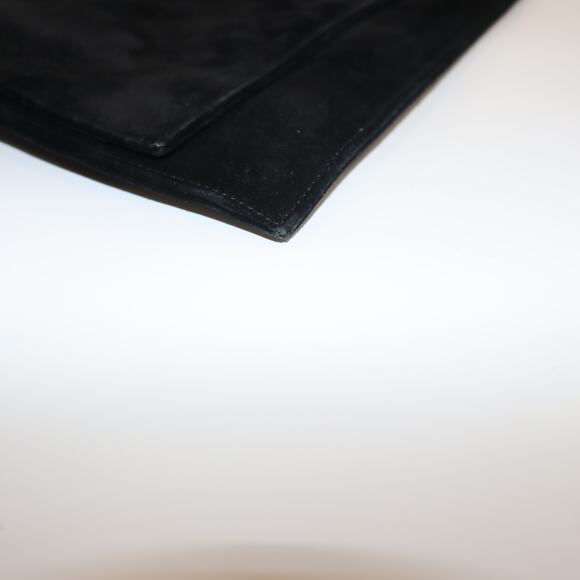 Vintage 2015 Gucci Black Suede Shoulder Bag w/ Wooden Chain Strapr - Picture 5 of 7